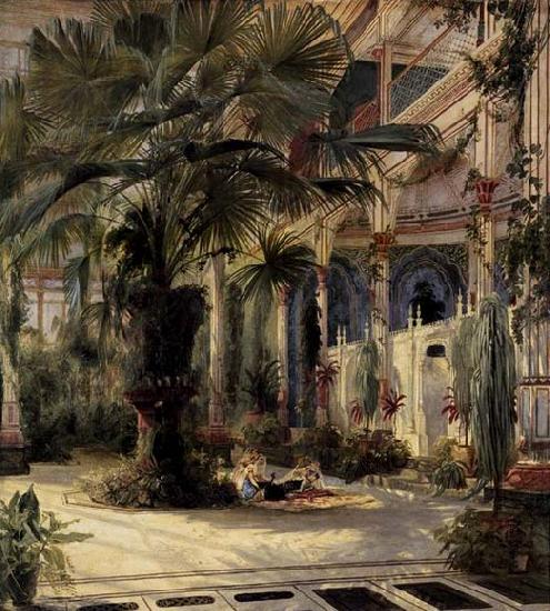 Karl Blechen In the Palm House in Potsdam china oil painting image